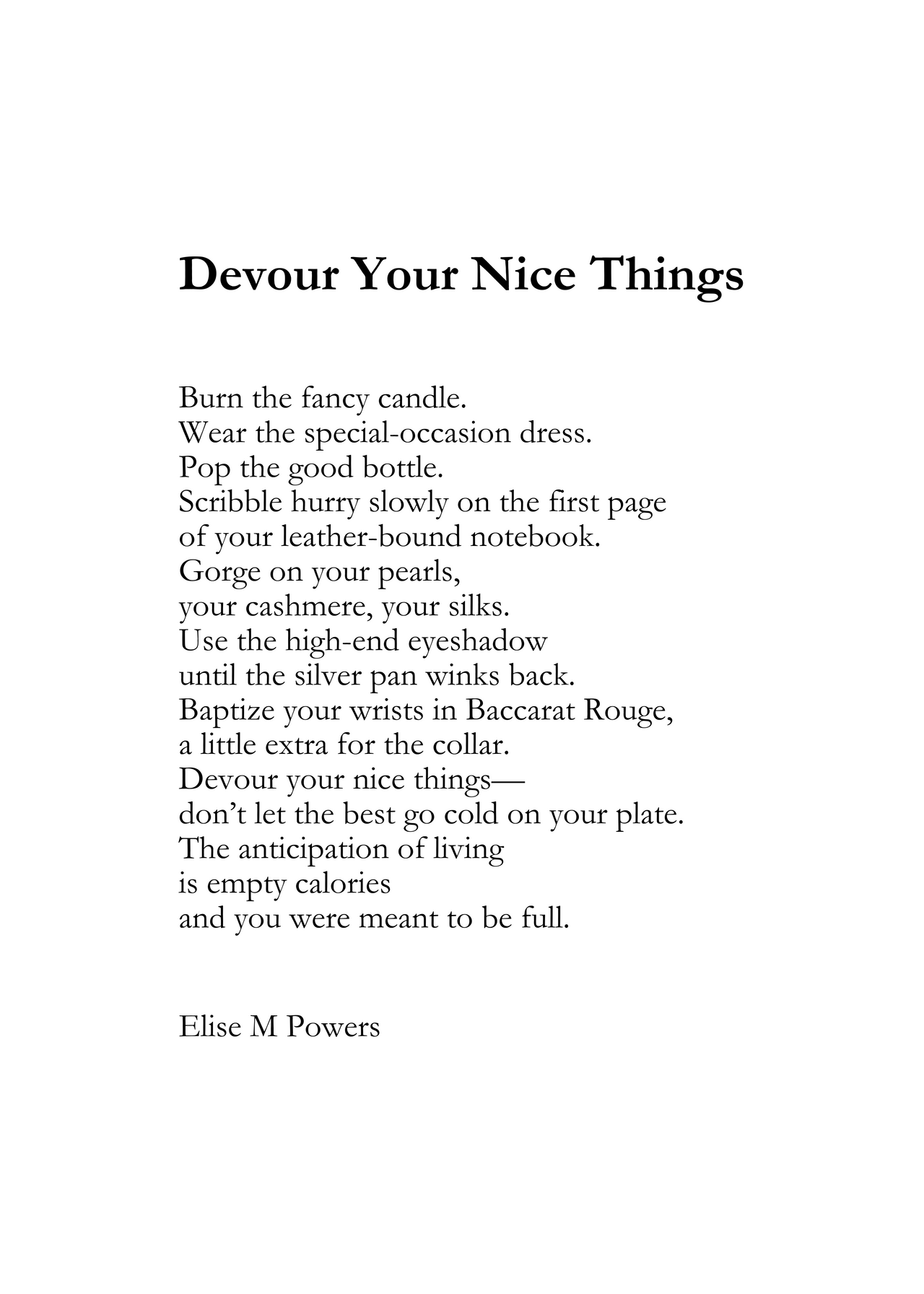 Devour Your Nice Things