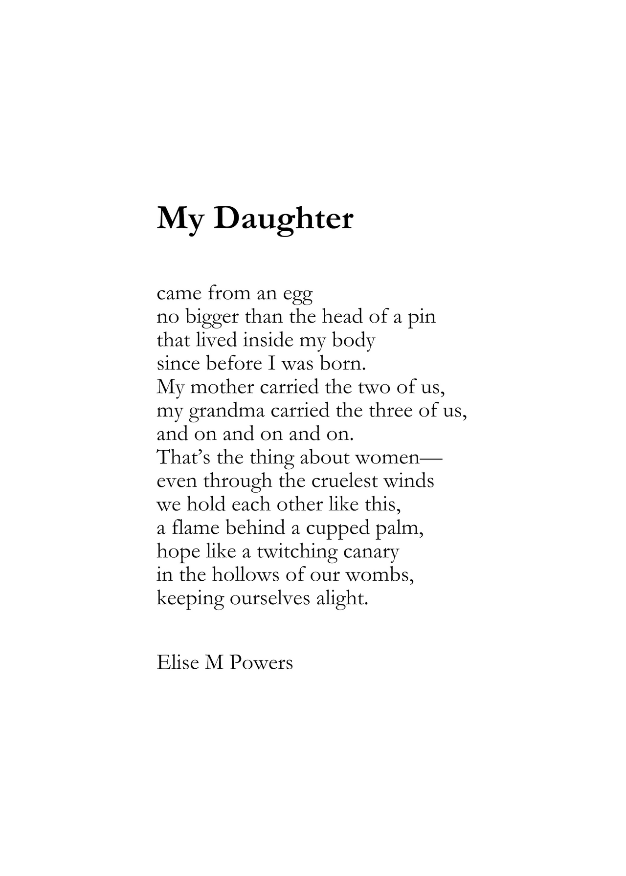 My Daughter