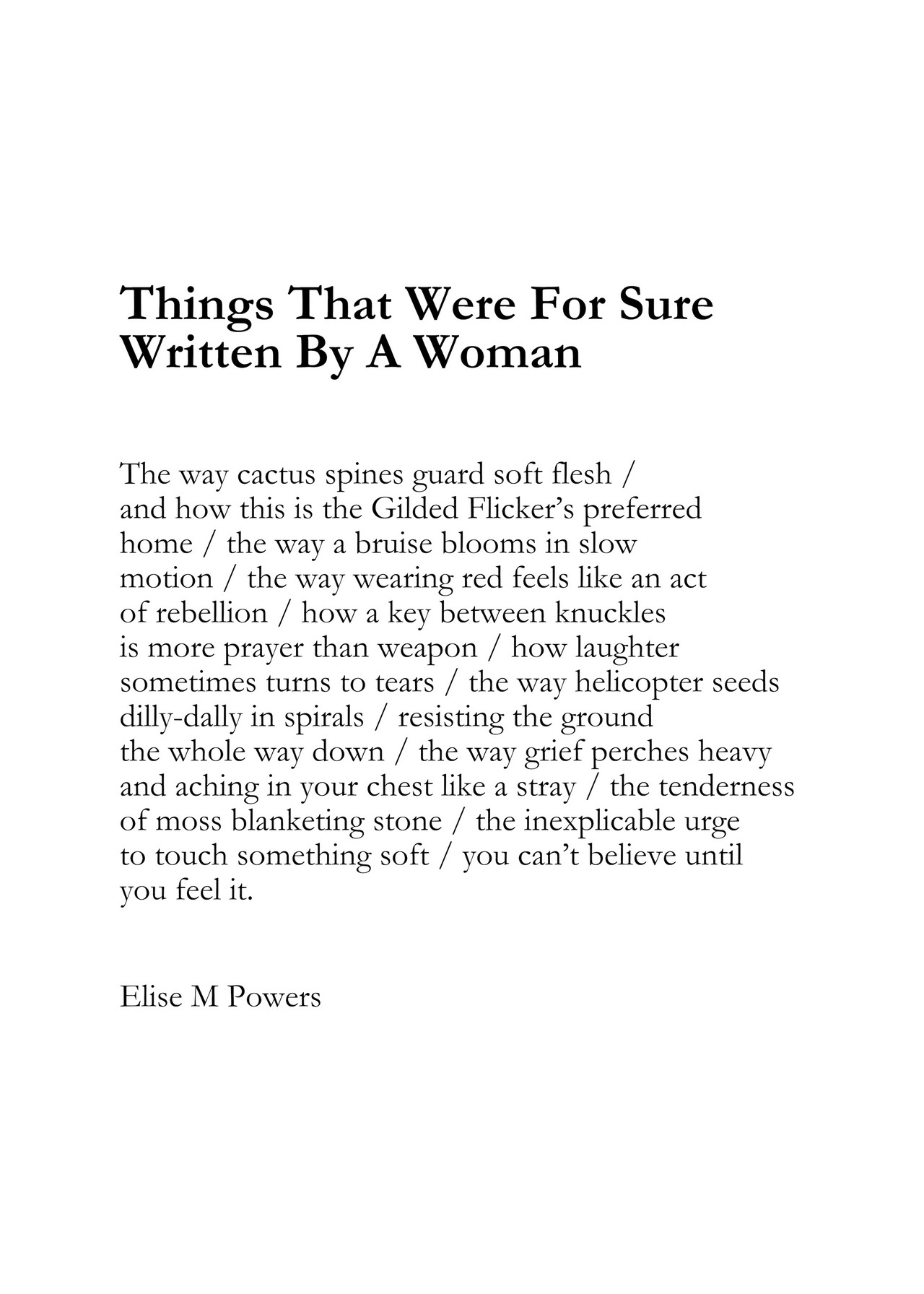 Things That Were For Sure Written By A Woman